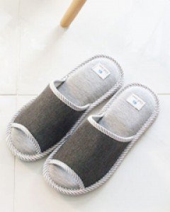 에보니 스트라이프 포인트 실내화