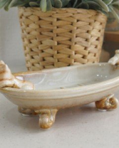 애니멀 배스터브 도자기 비누받이