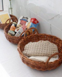 보테가 원형 손잡이 라탄바스켓 세트 (하드)