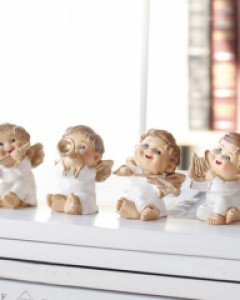 LOVE 아기천사 미니어쳐 4P 세트 (연주)