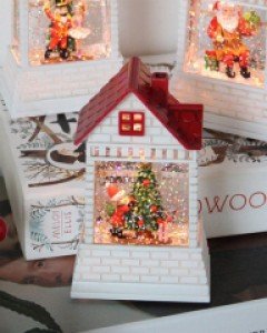 세르비 크리스마스 오르골 (화이트 빌) - 높이 13cm