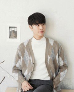 Soft argyle cardigan F size(95~100)