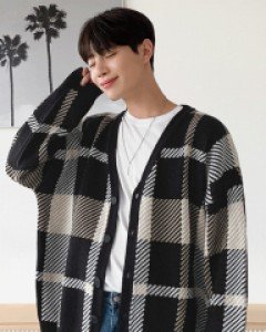 House Daily Check cardigan F size(100~110)