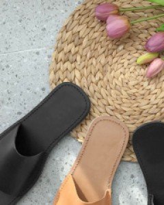 Sandy Cowhide Slippers 250mm~280mm