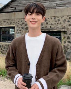 Moeson line cardigan F size(95-110)
