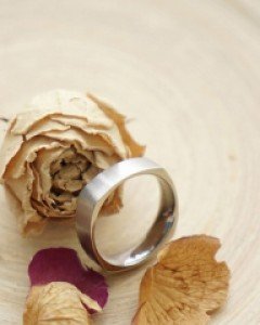 light Silver square ring