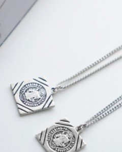 Square cross pendant Necklace