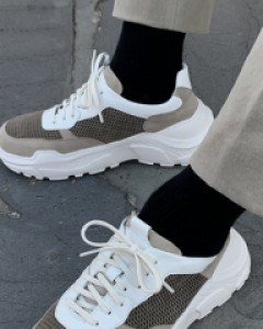 Cowhide Mesh Latex Sneakers 245mm~280mm