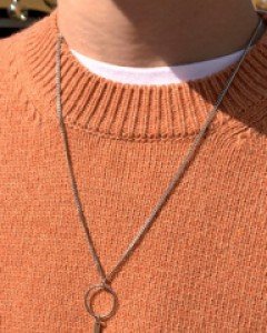 rolling layer wooden necklace