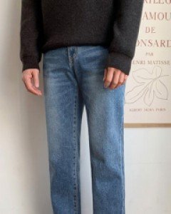 Peeling Semi Wide Denim Pants S~XL(28~34)