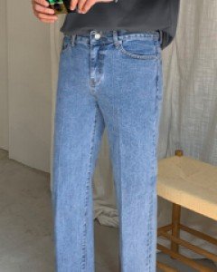 Rust straight denim pants S~XL(28~34)