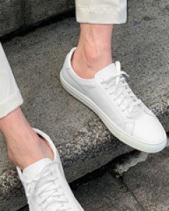 Neat White Cowhide Sneakers 245mm~280mm