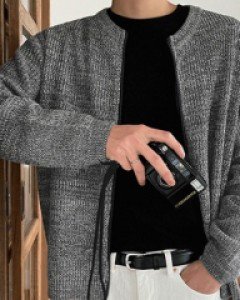 Elven Mix Zip-Up Round Knit F size(95 to 105)