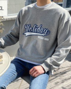 Lookday lettering sweatshirt XL~3XL(100~120)