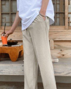 Light relaxed wide banding pants F size(28~32)