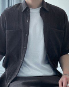 Ansub Short-sleeve Collar Shirt 50~52(95 to 105)
