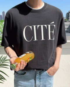 Big Font English Short Sleeves T-shirt F size(95-110)