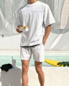 One-side Short-sleeve Cotton Set F size(95 to 105)