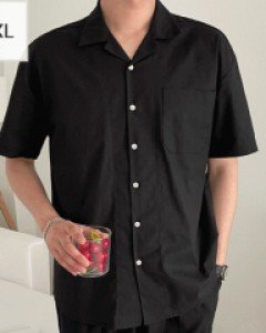 Victor Farm Linen Short-sleeve Shirt XL~3XL(100~120)