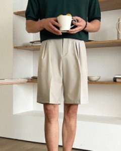 Crath Pintucks Half-Banding Harp Slacks .S~L(28 ~ 34)