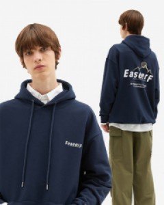 ESRF007*ESRF Essential logo Printing Hoodie Navy