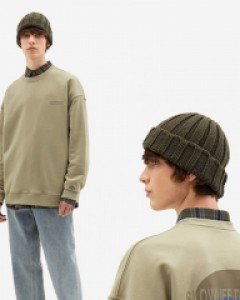 ESRF003*ESRF Sunset Mountain Printing sweatshirt Olive