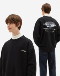 ESRF003*ESRF Sunset Mountain Printing sweatshirt