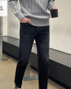 Brishy Black Cutting jean S~2XL(28-36)