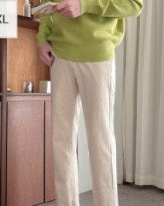 Eleva regular fit cream gin S~2XL(28-36)