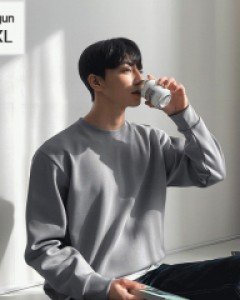 Strong double weave layered sweatshirt M~3XL(95 to 120)