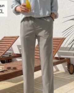 Cool Regular All-Banding Pants M~2XL(28-36)