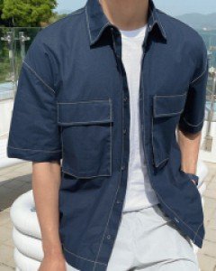 Leel B Stitch Short-sleeve Shirt F size(95 to 105)