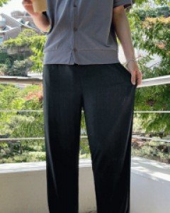 Ten Curve Pleats Banding Pants M~L(28~34)
