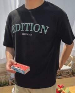 Cooldition Coloring Lettering short sleeved T-shirt F size(95 to 105)