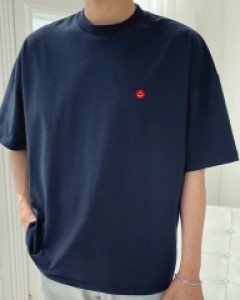 Onsmile Embroidery Over fit short sleeved T-shirt F size(95-110)