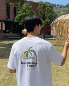 Santia Printing short sleeved T-shirt F size(95 to 105)