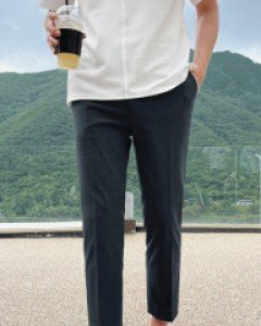 Soldend Linen Half Banding Slacks S~XL(28~34)