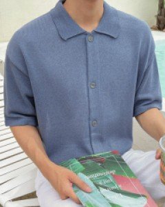 Rikalto Linen Short-sleeve cardigan F size(95 to 105)
