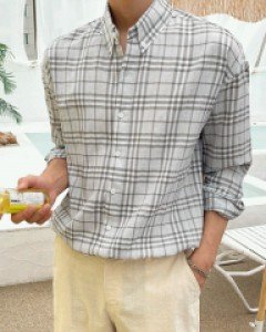 Pwinen Summer Check Shirt F size(95 to 105)