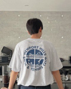 Portnille Circle Printing short sleeved T-shirt F size(95 to 105)