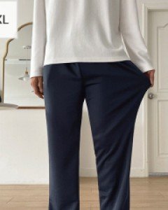 Comfortable Cheese Wide Banding Pants M~3XL(28~38)