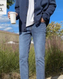 Hidden banding lycra spandex denim jeans S~2XL(28-36)