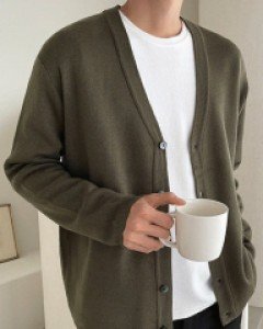 minimal 5color solid cardigan F size(95 to 105)