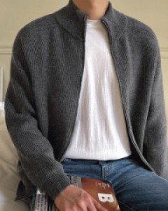 Cozy Cash Full Zip up Knit F size(95 to 105)