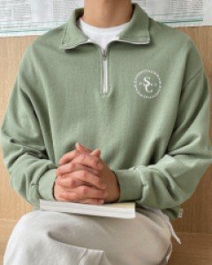 SC Coloring half zip-up sweatshirt F size(95 to 105)