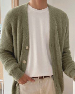 Soft mohair angora cardigan F size(95 to 105)