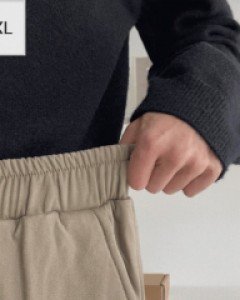 Warm Tapered napping All-Banding Pants S~3XL(30~42)