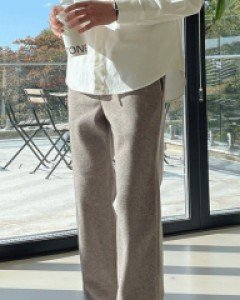 Herringbone Wide Banding Pants M~L(28~34)
