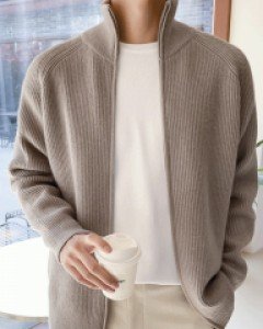 Mild two-way zip up cardigan F size(95 to 105)