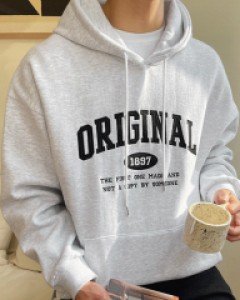 Sheep Fleece Original Embroidery Hoodie F size(95-110)